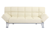 Divano convertibile 3 posti MANHATTAN beige - pelle