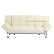 Divano convertibile 3 posti MANHATTAN beige - pelle image pub1