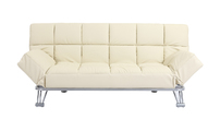 Divano convertibile 3 posti MANHATTAN beige - pelle