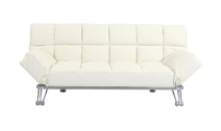 Divano convertibile 3 posti MANHATTAN bianco - pelle