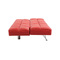 Divano convertibile 3 posti MANHATTAN rosso - pelle
