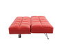 Divano convertibile 3 posti MANHATTAN rosso - pelle