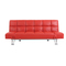 Divano convertibile 3 posti MANHATTAN rosso - pelle