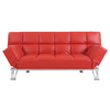 Divano convertibile 3 posti MANHATTAN rosso - pelle
