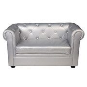 Divano da bambino 2 posti BABY CHESTERFIELD colore argento  image pub1