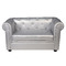 Divano da bambino 2 posti BABY CHESTERFIELD colore argento 