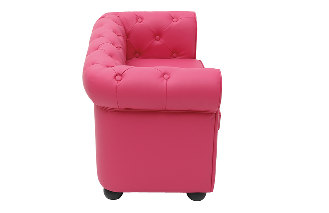 Divano da bambino 2 posti BABY CHESTERFIELD - lampone