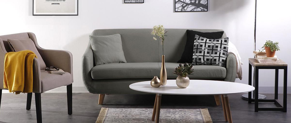 Divano design scandinavo: divano design scandinavo 3 posti grigio ...