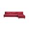 Divano d�angolo convertibile colore lampone in microfibre Houston 
