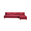 Divano d�angolo convertibile colore lampone in microfibre Houston  image pub1