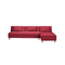Divano d�angolo convertibile colore lampone in microfibre Houston 