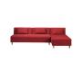 Divano d�angolo convertibile colore rosso in microfibre Houston 