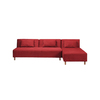 Divano d�angolo convertibile colore rosso in microfibre Houston  image pub1