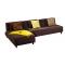 Divano d�angolo convertibile HOUSTON colore cioccolato in microfibre 