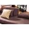 Divano d�angolo convertibile HOUSTON colore cioccolato in microfibre 