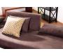 Divano d�angolo convertibile HOUSTON colore cioccolato in microfibre 