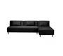 Divano d�angolo HOUSTON convertibile colore nero in microfibre 