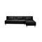 Divano d�angolo HOUSTON convertibile colore nero in microfibre 