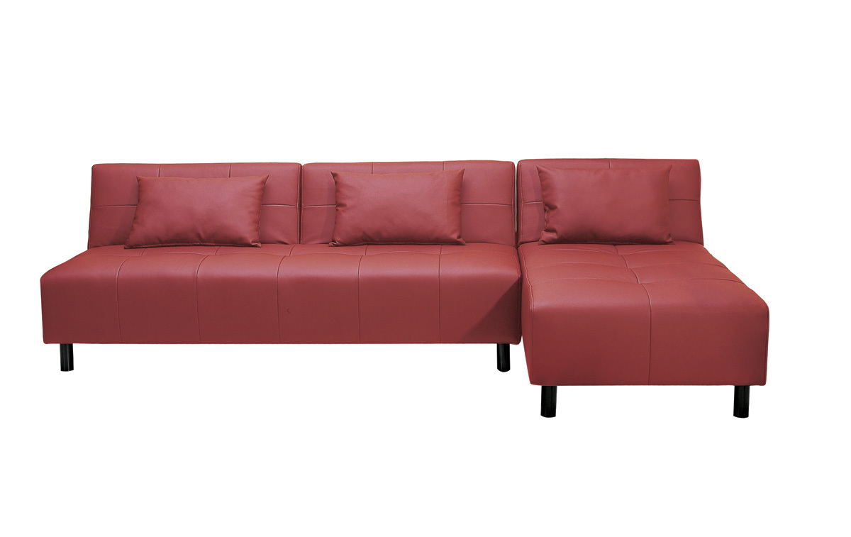 Divano d�angolo HOUSTON rosso in poliuretano 