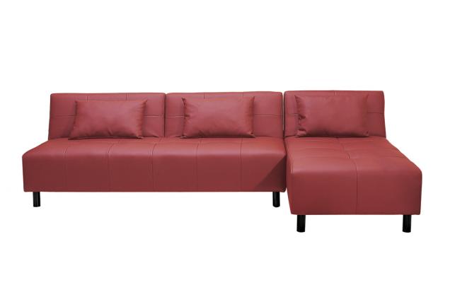 Divano d�angolo HOUSTON rosso in poliuretano 