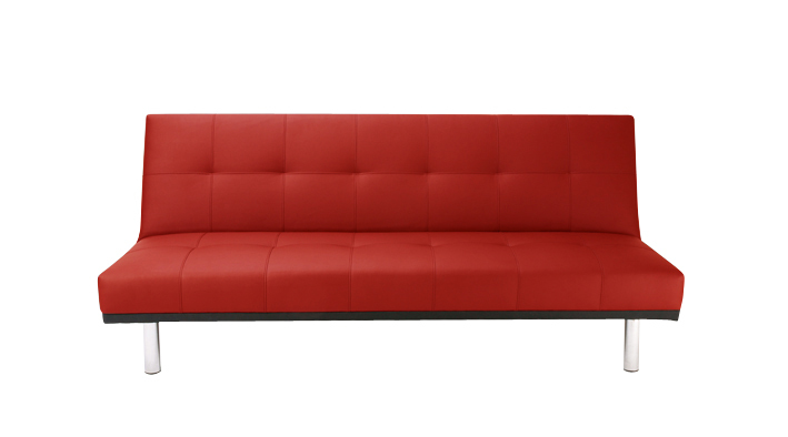 Divano moderno PHOENIX 3 posti rosso in poliuretano  