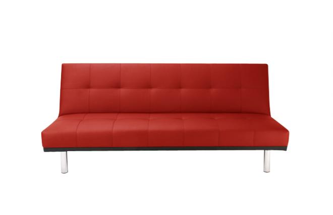 Divano moderno PHOENIX 3 posti rosso in poliuretano  