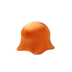 Gruppo di 2 pouf de colore arancione design Jelly Fish image 1
