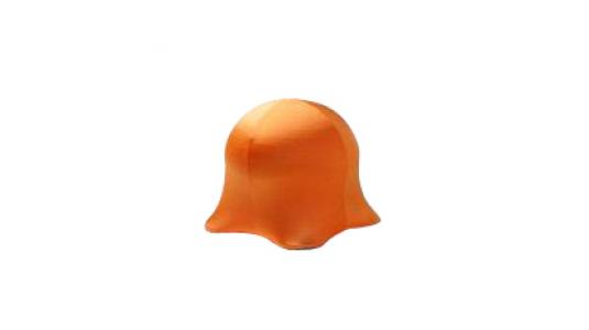 Gruppo di 2 pouf de colore arancione design Jelly Fish image 1