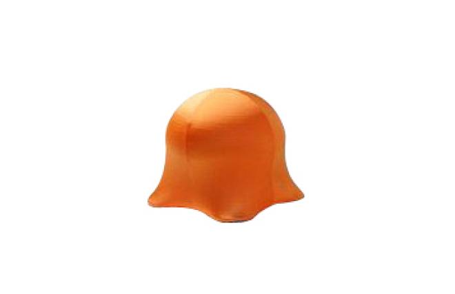 Gruppo di 2 pouf de colore arancione design Jelly Fish