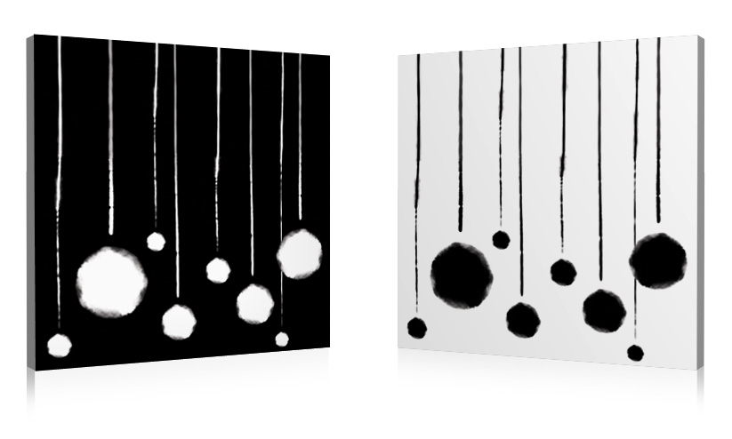 Gruppo di 2 quadri design GIBOULEES