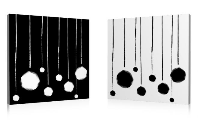 Gruppo di 2 quadri design GIBOULEES