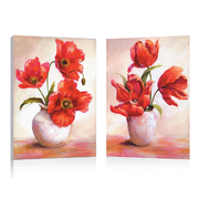 Gruppo di 2 quadri design POPPIES image pub1