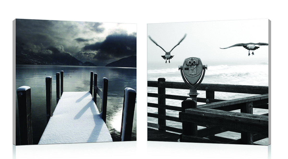 Gruppo di 2 quadri design SEASIDE
