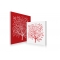Gruppo di 2 quadri design SPRING colore rosso e bianco