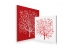 Gruppo di 2 quadri design SPRING colore rosso e bianco image 1