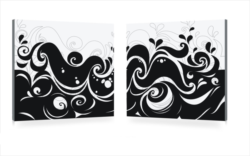 Gruppo di 2 quadri design VAGUES image 1