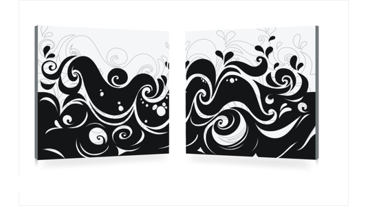 Gruppo di 2 quadri design VAGUES image 1