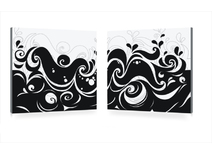 Gruppo di 2 quadri design VAGUES