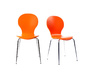 Gruppo di 2 sedie design color arancione  NEW ABIGAIL