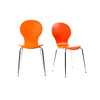 Gruppo di 2 sedie design color arancione  NEW ABIGAIL