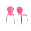 Gruppo di 2 sedie design color rosa  NEW ABIGAIL