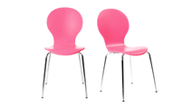 Gruppo di 2 sedie design color rosa  NEW ABIGAIL