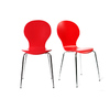 Gruppo di 2 sedie design color rosso NEW ABIGAIL