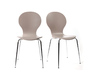 Gruppo di 2 sedie design color talpa  NEW ABIGAIL