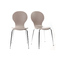 Gruppo di 2 sedie design color talpa  NEW ABIGAIL
