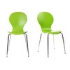 Gruppo di 2 sedie design color verde mela  NEW ABIGAIL