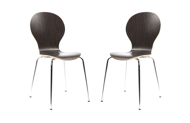 Gruppo di 2 sedie design color weng&eacute; NEW ABIGAIL