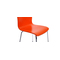 Gruppo di 2 sedie design colore arancione NELLY