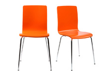 Gruppo di 2 sedie design colore arancione NELLY