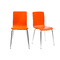 Gruppo di 2 sedie design colore arancione NELLY